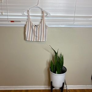 Forever21 Striped Crop Tank